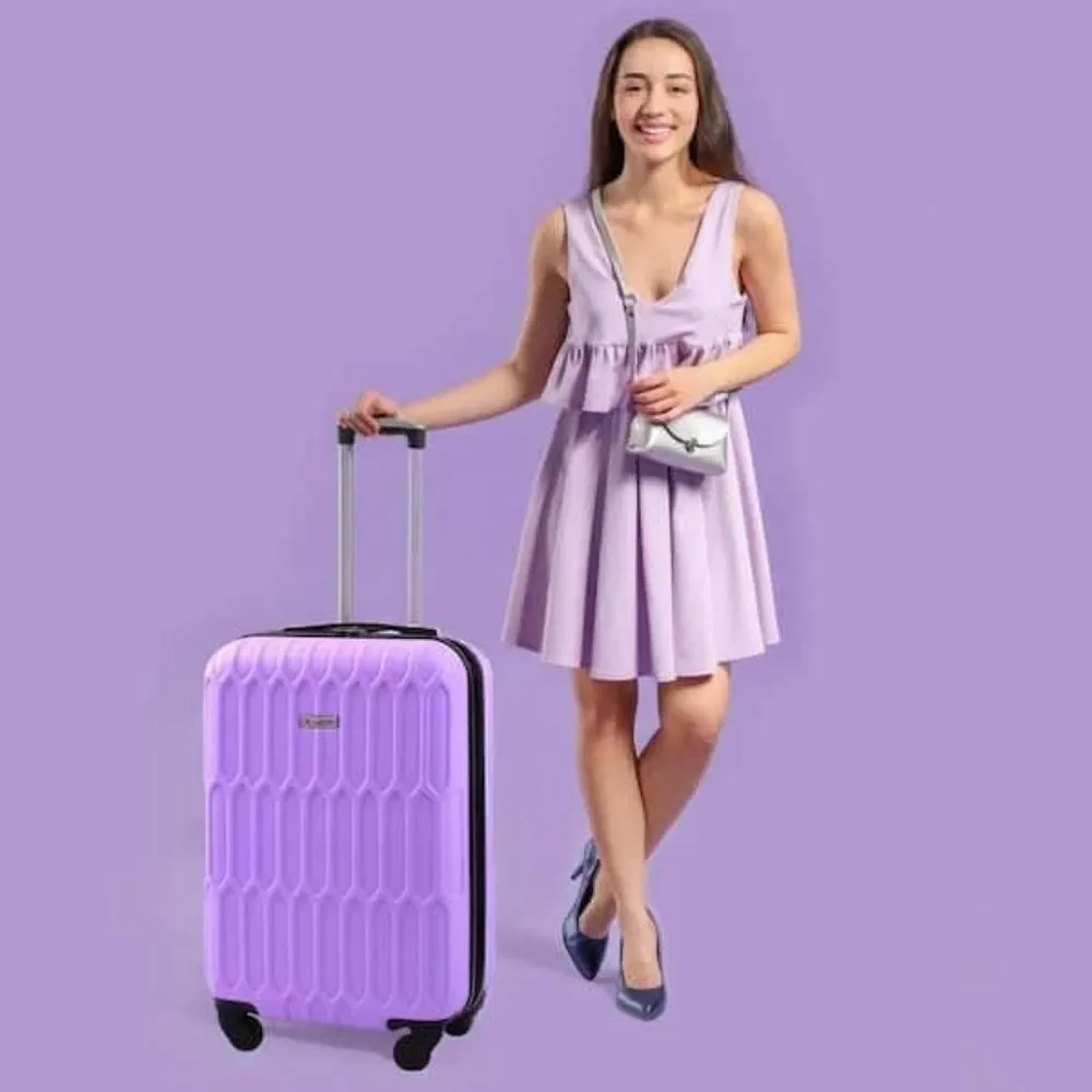 AMKA Honeycomb 20 in. Carry-On Expandable Spinner Suitcase luggage pink